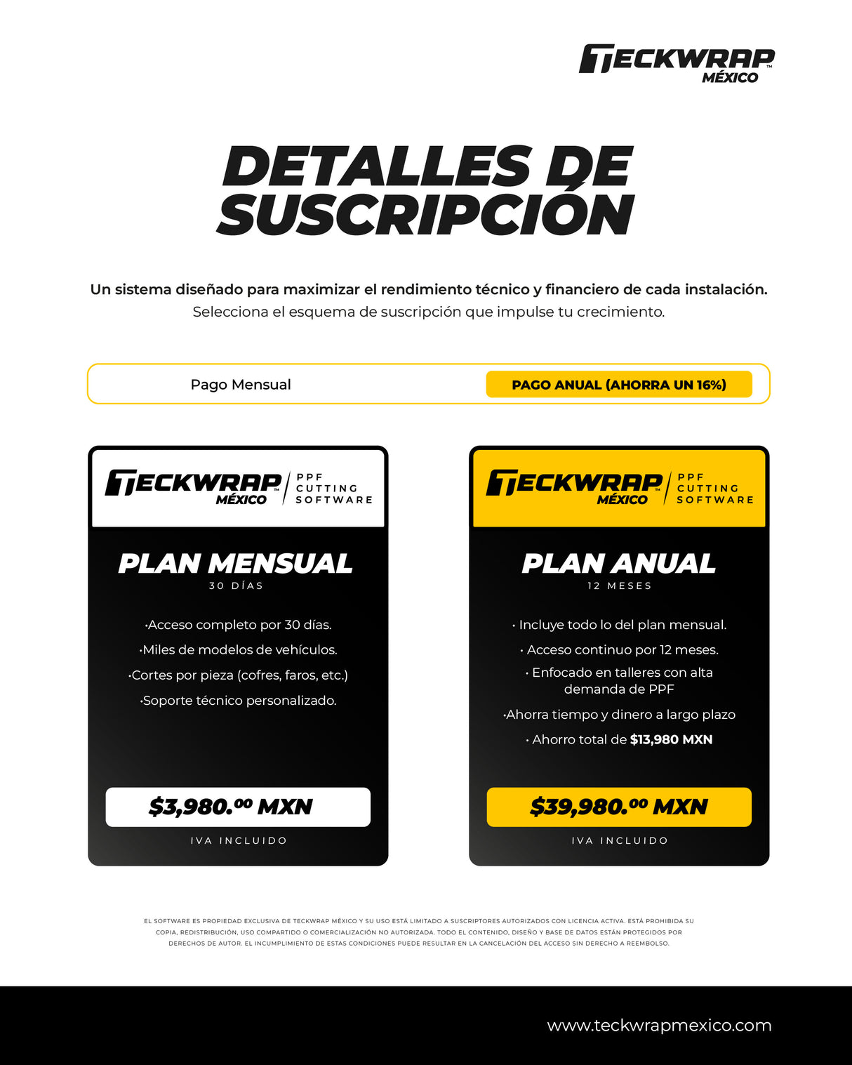 Teckwrap México - PPF Cutting Software